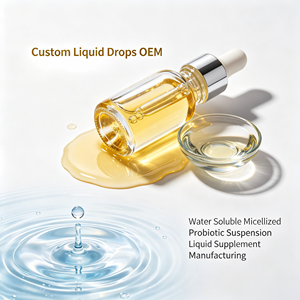 Fabrication de suppléments liquides personnalisés : Huile MCT biologique OEM, suspension probiotique micellisée hydrosoluble - Product Image 1