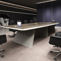 Table de réunion moderne Mobilier de bureau de luxe Salle de réunion sectionnelle Table de conférence