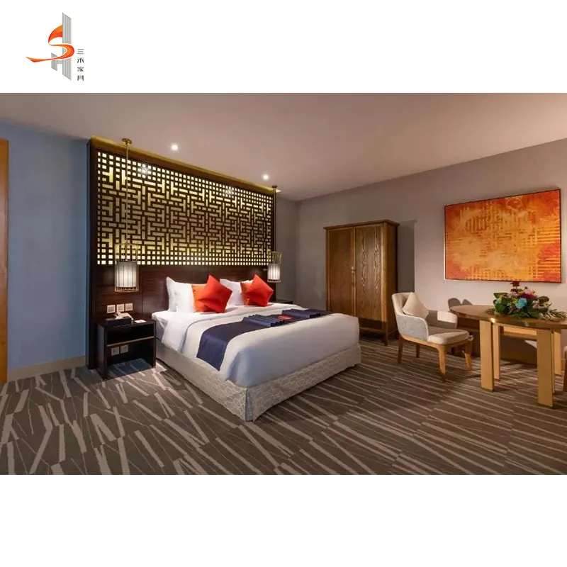 ชุดเฟอร์นิเจอร์ห้องพักของโรงแรม โครงการออกแบบ เฟอร์นิเจอร์ห้องนอนของโรงแรม ชุดเฟอร์นิเจอร์ห้องพักของโรงแรมที่ปรับแต่งได้แบบคลาสสิก