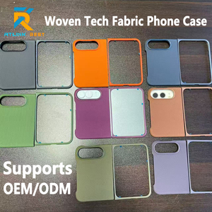 Funda de Alta Calidad con Textura Tejida, TPU y PC, Magnética, Antigolpes, para <span class=keywords><strong>iPhone</strong></span> 18 Fold - Product Image 2