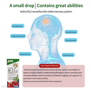 Thực phẩm bổ sung <span class=keywords><strong>Vitamin</strong></span> B12 dạng lỏng cao cấp DHOP với Methylcobalamin, hương vị anh đào tự nhiên & gốc glycerin thực vật - Product Image 4