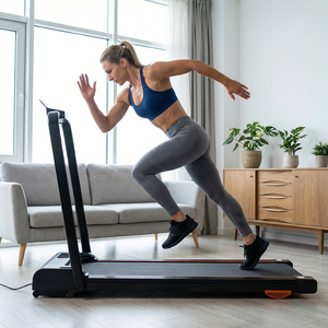 Tapis Roulant Elettrico Portatile per Uso Domestico con Display LED, Pieghevole, Wireless, Capacità 100kg, in Acciaio e ABS - Product Image 2