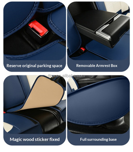 Coprisedili Auto in Pelle Nappa Blu, Eleganti e Avvolgenti, Morbidi al Tatto, Universali per Tutte le Stagioni, per <span class=keywords><strong>Opel</strong></span> Astra <span class=keywords><strong>Corsa</strong></span> Mokka Crossland - Product Image 6