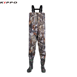 Kippo Luxe vente en gros Nylon imperméable Wading bateau pêche protège-poitrine avec bottes <span class=keywords><strong>chasse</strong></span> combinaison chaussures - Product Image 5