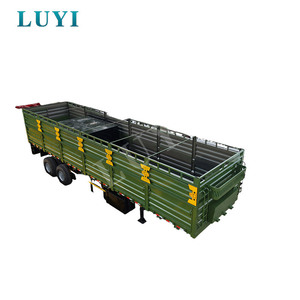 Semi-remorque à plateau à 2 essieux LUYI, semi-remorque robuste pour le <span class=keywords><strong>transport</strong></span> de marchandises en vrac dans le désert du Moyen-Orient - Product Image 1