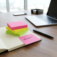 Blocs-notes adhésifs multicolores arc-en-ciel, méga lot économique, notes en papier repositionnables pour l'organisation au bureau et scolaire