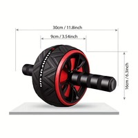Rouleau abdominal en acier inoxydable - Roue d'entraînement pour les muscles abdominaux et pectoraux, équipement de fitness non électrique pour tous