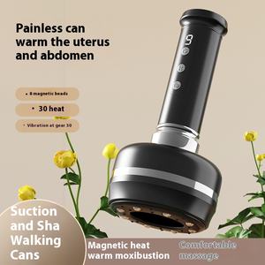 Outils de thérapie par ventouses électriques portables Gua Sha, outils de modelage du corps, brûleur de graisse, <span class=keywords><strong>appareil</strong></span> de massage avec chauffage rouge - Product Image 2