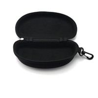 Étui à lunettes portable en EVA rigide avec fermeture éclair, boîte de rangement pour lunettes avec mousqueton, étui de protection antichoc pour lunettes