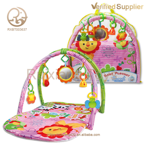 Venta caliente lindo niño y niña dibujos animados bebé actividad juego Mat suave colgante juguete con almohada para uso doméstico BEBÉ JUGAR <span class=keywords><strong>GIMNASIO</strong></span> - Product Image 3