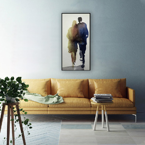 Cuadro Decorativo Abstracto enmarcado en PS con Acuarela <span class=keywords><strong>de</strong></span> <span class=keywords><strong>Pareja</strong></span>, Pintura Moderna y Romántica <span class=keywords><strong>para</strong></span> Decoración del Hogar, <span class=keywords><strong>para</strong></span> Sala <span class=keywords><strong>de</strong></span> Estar o Dormitorio - Product Image 4