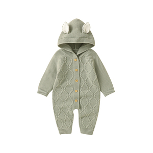 Bonne qualité mimixiong vente en gros de vêtements doux sweat à manches longues bébé barboteuse - Product Image 1
