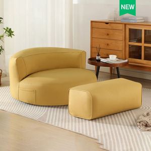 Canapé pouf ergonomique Maxfree en tissu technique de luxe avec rembourrage en EPS, en cuir microfibre imperméable, avec tabouret - Product Image 3