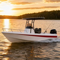 Bateau de plaisance pour lacs et rivières Chaser 430 14 pieds en fibre de verre FRP, console centrale, certifié CE, pour 4 personnes