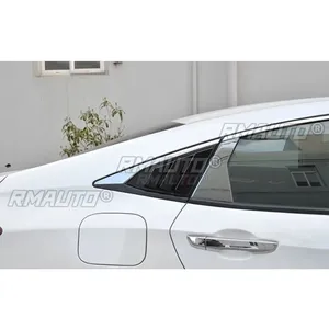 For Honda Civic 10th Gen 2016-2020 Body Kit Rear Quarter <b>Panel</b> <b>Window</b> Glossy Black <b>Window</b> Louver Side Vent Trim Car Accessories - Product Image 2