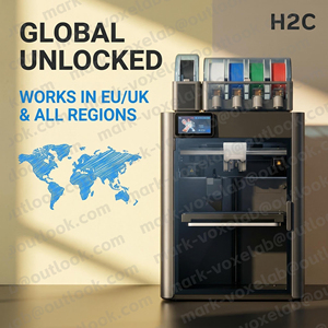 EU/UK Bambo Lab 3D Rubber Printer H2C H2S H2D P1S P2S A1 Flagship Desktop FDM 3D Printer for Professional Multi-material & Multi - Product Image 2