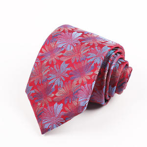 2025 nuovo arrivo all'ingrosso/personalizzato fatto a mano da uomo cravatta personalizzata Logo 100% seta intrecciata motivo floreale cravatta da uomo - Product Image 3