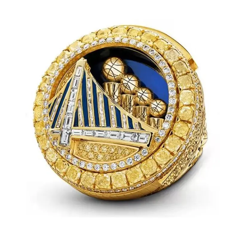 Snap High quality Warriors Sports Ring Basketball Championship Ring Warriors Golden State Curry 2022 Rotatable Championship Ring