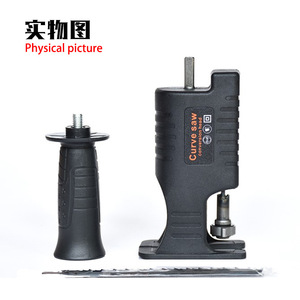 Electric <b>Drill</b> to Saw Adapter Head Reciprocating Saw <b>Compact</b> 3000 RPM for Woodworking DIY 150mm Cutting Depth Black - Product Image 5