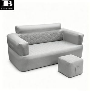 Canapé gonflable <span class=keywords><strong>de</strong></span> camping durable en Oxford 1000D, chaise longue ergonomique, lit d'appoint gonflable avec repose-pieds pour la maison, le jardin et le camping - Product Image 5