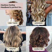Bigoudi sans chaleur en velours avec logo personnalisé, ruban de bouclage doux en mousse pour la nuit, portable, réutilisable, avec affichage LED de la température pour les cheveux