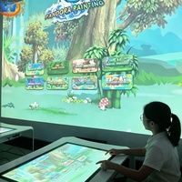 Mesa de Dibujo con Proyección Personalizable para Niños, Juego de Pintura Interactivo Inteligente con Proyección, Sistema de Creación de Arte Digital para Niños