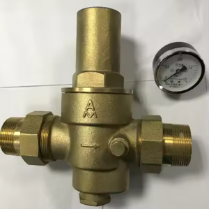 Válvula Reductora de Presión de Agua Manual de Latón DN40, Tipo Unión con Manómetro, Regulador de Presión Ajustable, Alivio de Presión para Tuberías de Agua - Product Image 3