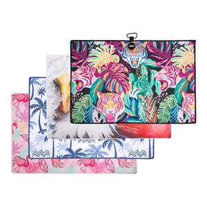 Serviette de golf personnalisée en microfibre gaufrée, vente en gros OEM, aimant inclus, directement de l'usine - Product Image 5