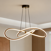 Luminaire suspendu LED minimaliste, lustre moderne contemporain pour salon, salle à manger, chambre à coucher