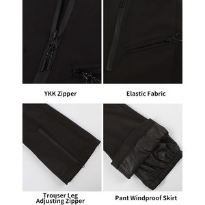 Pantalons de ski pour femmes sur mesure, coupe slim, imperméables, isolés, blancs, taille XS, 15k imperméables, 10k - Product Image 5