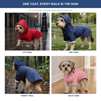 Imperméable rétro britannique à capuche pour chien, coupe-vent et imperméable avec doublure en coton pour chiens de petite taille à 5XL, édition Noël
