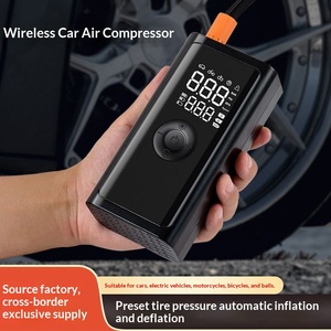 Pompe à air portable sans fil 12V multifonctionnelle pour <span class=keywords><strong>voiture</strong></span> et moto, <span class=keywords><strong>gonfleur</strong></span> de pneus d'urgence noir - Product Image 3