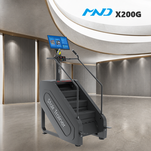 เครื่องออกกำลังกายแบบขึ้นบันได Black Sync Screen Stair Climber จากโรงงานโดยตรง ยี่ห้อ MND Fitness รุ่น Stair Stepper สำหรับคลับออกกำลังกาย Salvador - Product Image 1