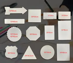 Placa de Metal blanca Vintage, letrero de estaño, diferentes formas, impresión artesanal de hierro, venta al por mayor - Product Image 1