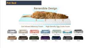 เตียงนอนสุนัขเมมโมรี่โฟมแบบออร์โธปิดิกส์ พับเก็บได้ สำหรับสุนัขขนาดใหญ่ กลาง และเล็ก ซักล้างได้ กันน้ำ - Product Image 6