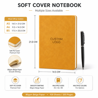 Libreta de Planificación Promocional con Cubierta de Cuero PU Suave, Personalizable con Logotipo OEM, Papel de Escritura Suave de 80 g/m², Tamaños A5, A6, B5, para Pedidos al por Mayor, Regalo Corporativo