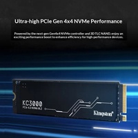 قرص صلب KC3000 M.2 NVMe SSD بسعات 512 جيجا و1 تيرا و2 تيرا و4 تيرا عالي السرعة متوافق مع وحدة تحكم ألعاب PS5