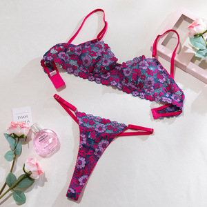 Nouvelle lingerie sexy tendance et colorée en dentelle brodée de fleurs, ensembles 2 pièces pour femmes, vêtements sexy pour femmes - Product Image 6