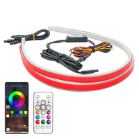 Bande lumineuse LED DRL souple de 30 cm, 45 cm, 60 cm, lampe à flux continu, flexible, pour voiture, feux de jour