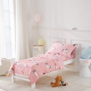 Factory Wholesale Soft 100% Cotton Cartoon Baby <strong>Bedding</strong> <strong>Set</strong> 4 Piece <strong>Toddler</strong> <strong>Bedding</strong> <strong>Set</strong> for <strong>Girl</strong> - Product Image 2