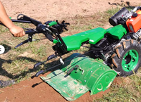 Motoculteur diesel/essence HYZH avec boîte de vitesses - Outil agricole multifonctionnel