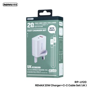 RP-U120 Dual-Port 20W Charger Set Ultra-Compact PD/QC Fast-Charging & Safety <b>Adapter</b> RP-U120 RP-U120 20W A+<b>C</b> Fast Charger - Product Image 2