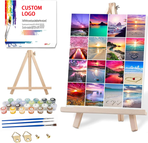 Pintura por Números Personalizada con <span class=keywords><strong>Foto</strong></span>, Lienzo Enmarcado, Moderno, DIY, Pintado a Mano, Impresión UV, Logotipo Personalizado, Decoración de Paisajes, Pinceles - Product Image 1