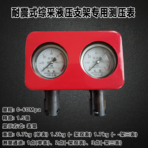 Analog Pressure <b>Gauge</b> 0-60Mpa Double Head For Hydraulic Support Monitoring - Product Image 4