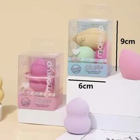 Boîtes en plastique transparentes personnalisées en PVC/PET pour cosmétiques, outils de maquillage, pinceaux, éponges douces, applicateurs, avec crochet européen