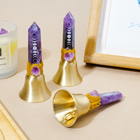 Vente en gros de tours de cristal d'améthyste naturelle, clochettes en cristal, artisanat en cristal, décoration d'intérieur, cadeau idéal