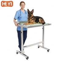 Chariot de levage vétérinaire en acier inoxydable 304, 800x500x850-1400mm, réglable en hauteur manuellement avec roulettes verrouillables, fabricant
