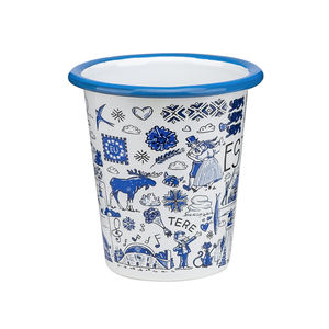 10oz 310ml émail personnalisé verres marbré marbré tourbillon granit extérieur émail bière café lait tasse <span class=keywords><strong>gobelet</strong></span> sans poignée - Product Image 2