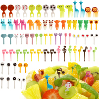 Accessoires de bento réutilisables en plastique alimentaire écologique, cure-dents et fourchettes de 3 à 6 cm, pour la rentrée scolaire et le camping