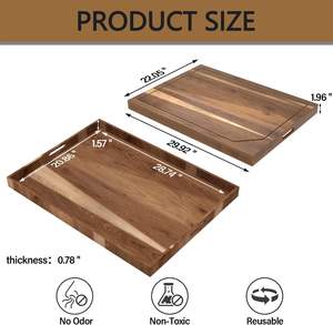 Planche de protection de cuisinière en bois d'acacia, extra large, <span class=keywords><strong>pour</strong></span> les plaques de cuisson électriques et à gaz, protection de l'espace de comptoir <span class=keywords><strong>pour</strong></span> les camping-cars - Product Image 3